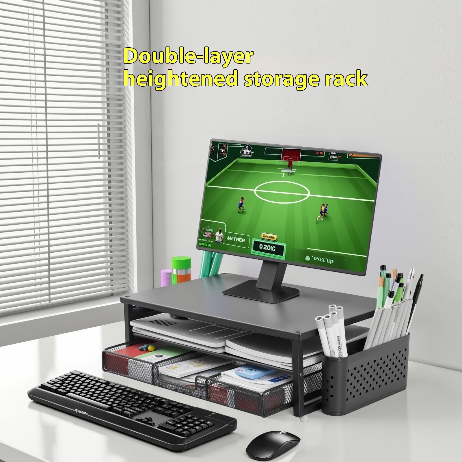 Desktop Monitor Riser Organizer