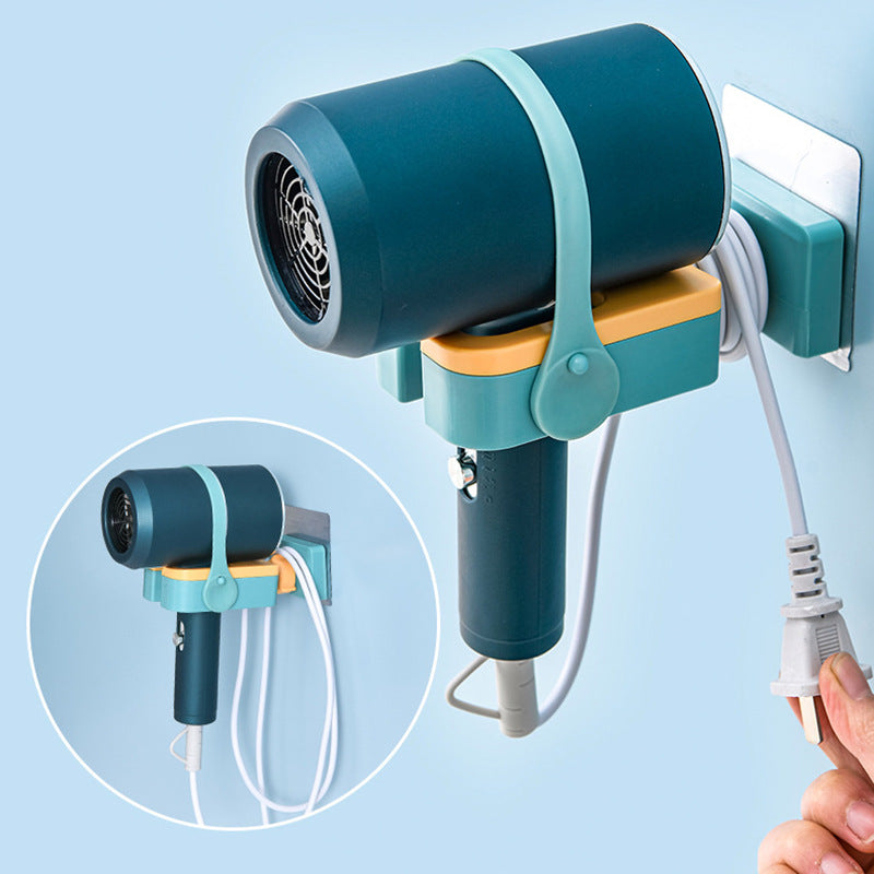 Wall-Mounted Hair Dryer Rack