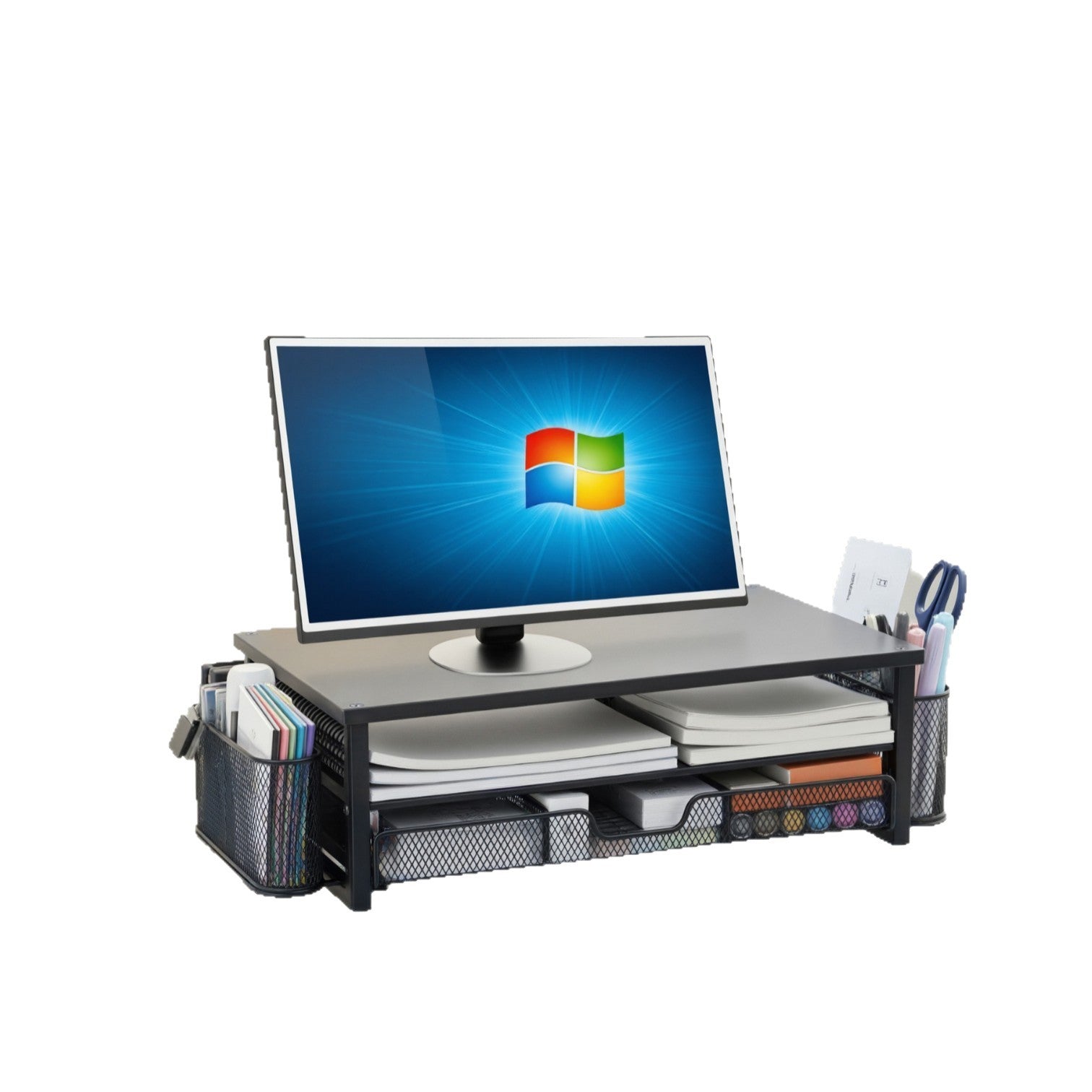 Desktop Monitor Riser Organizer