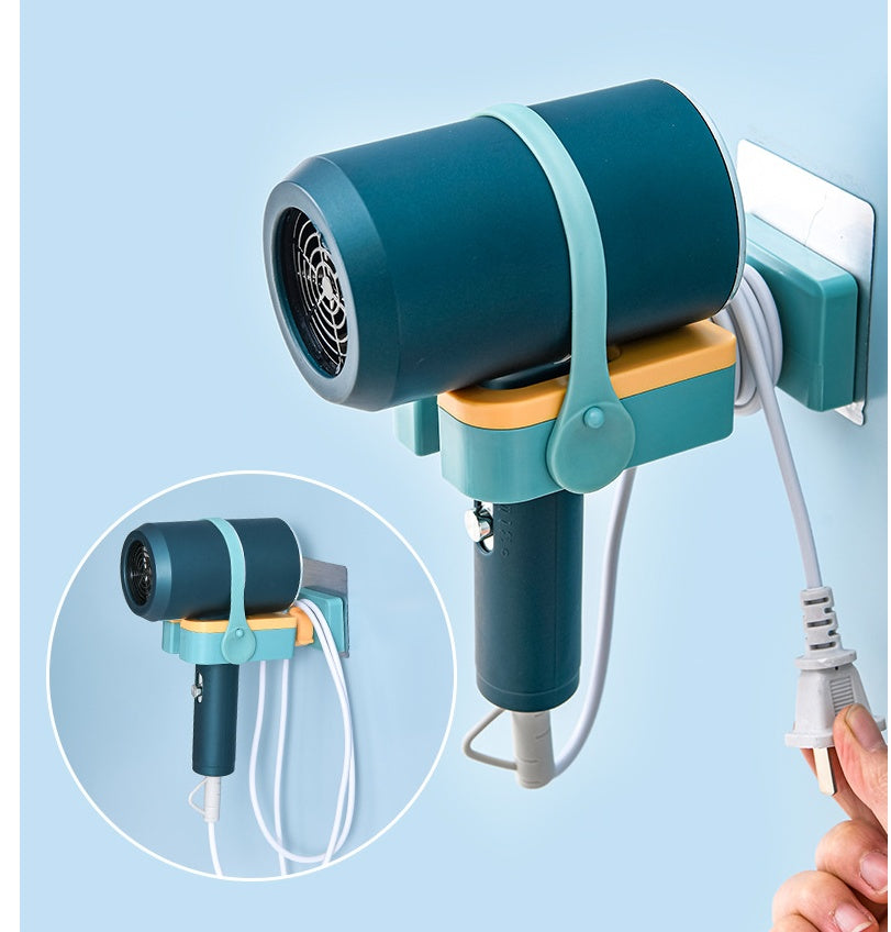 Wall-Mounted Hair Dryer Rack